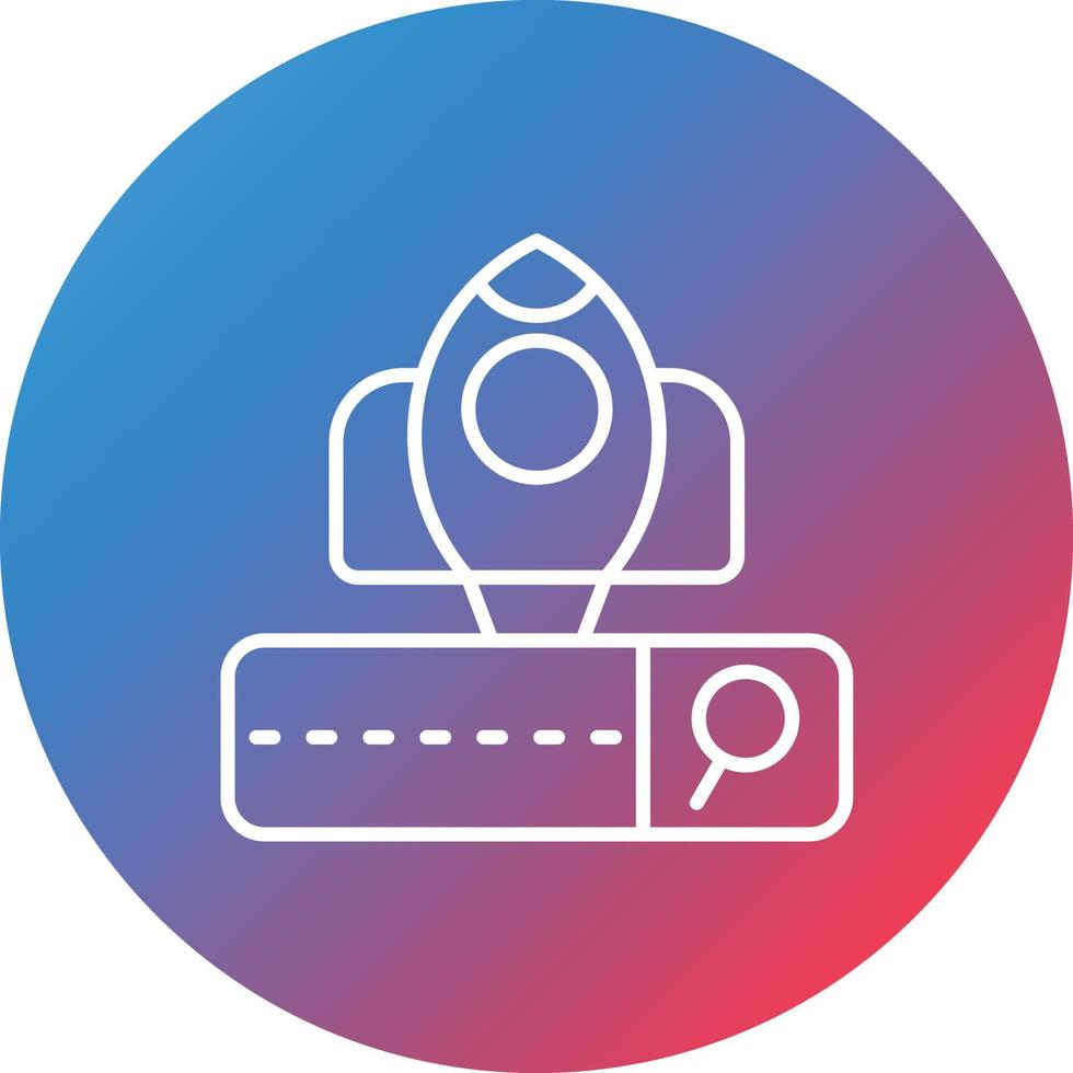 Launch Optimization Line Gradient Circle Background Icon vector