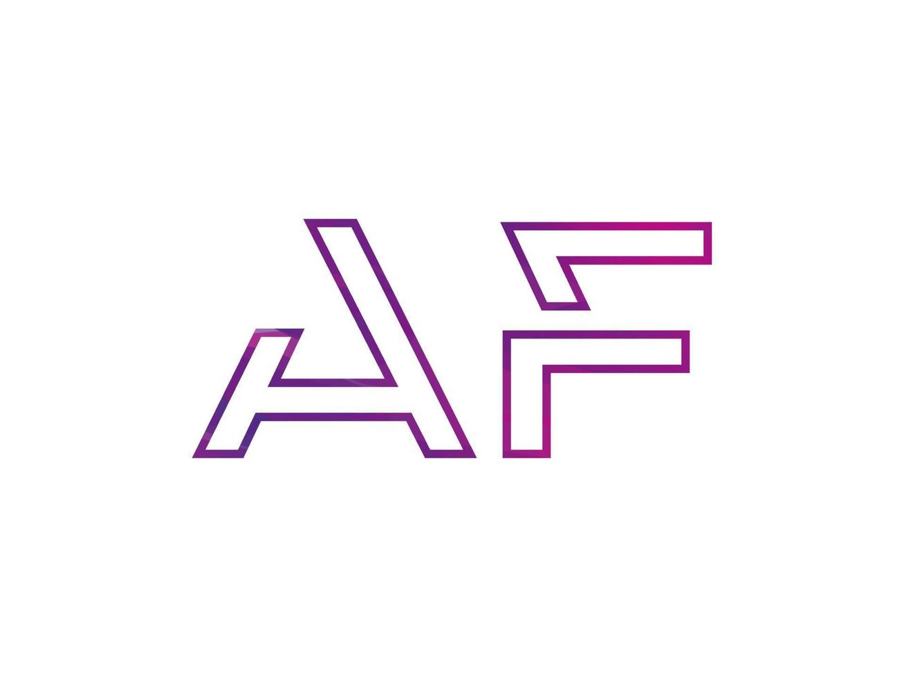 AF Letter Logo With Colorful Rainbow Texture Vector. Pro vector. vector