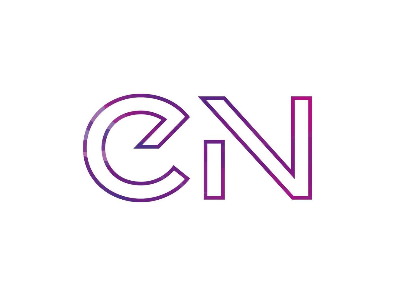 CN Letter Logo With Colorful Rainbow Texture Vector. Pro vector. vector