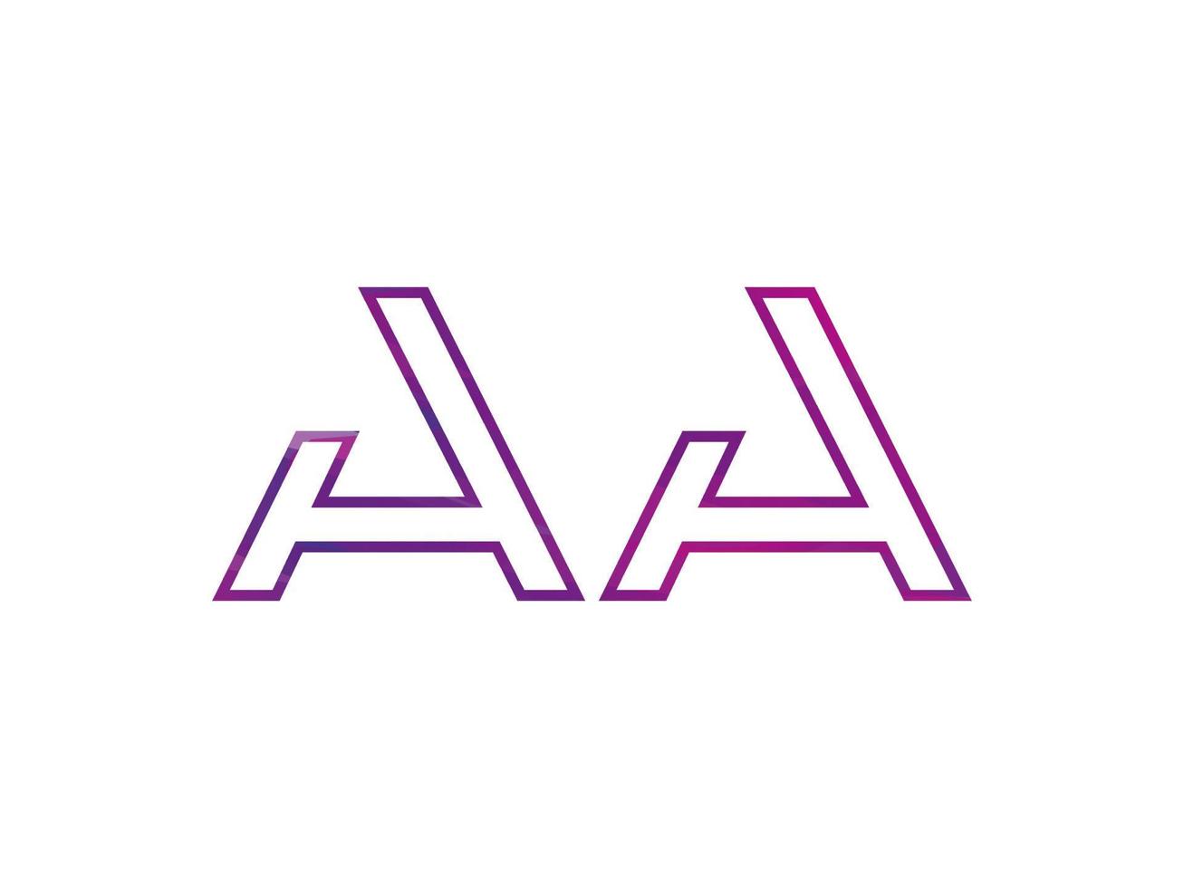 AA Letter Logo With Colorful Rainbow Texture Vector. Pro vector. vector