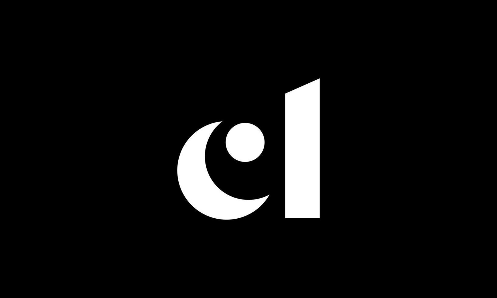 diseño de logotipo de letra inicial cl en fondo negro. vector profesional.