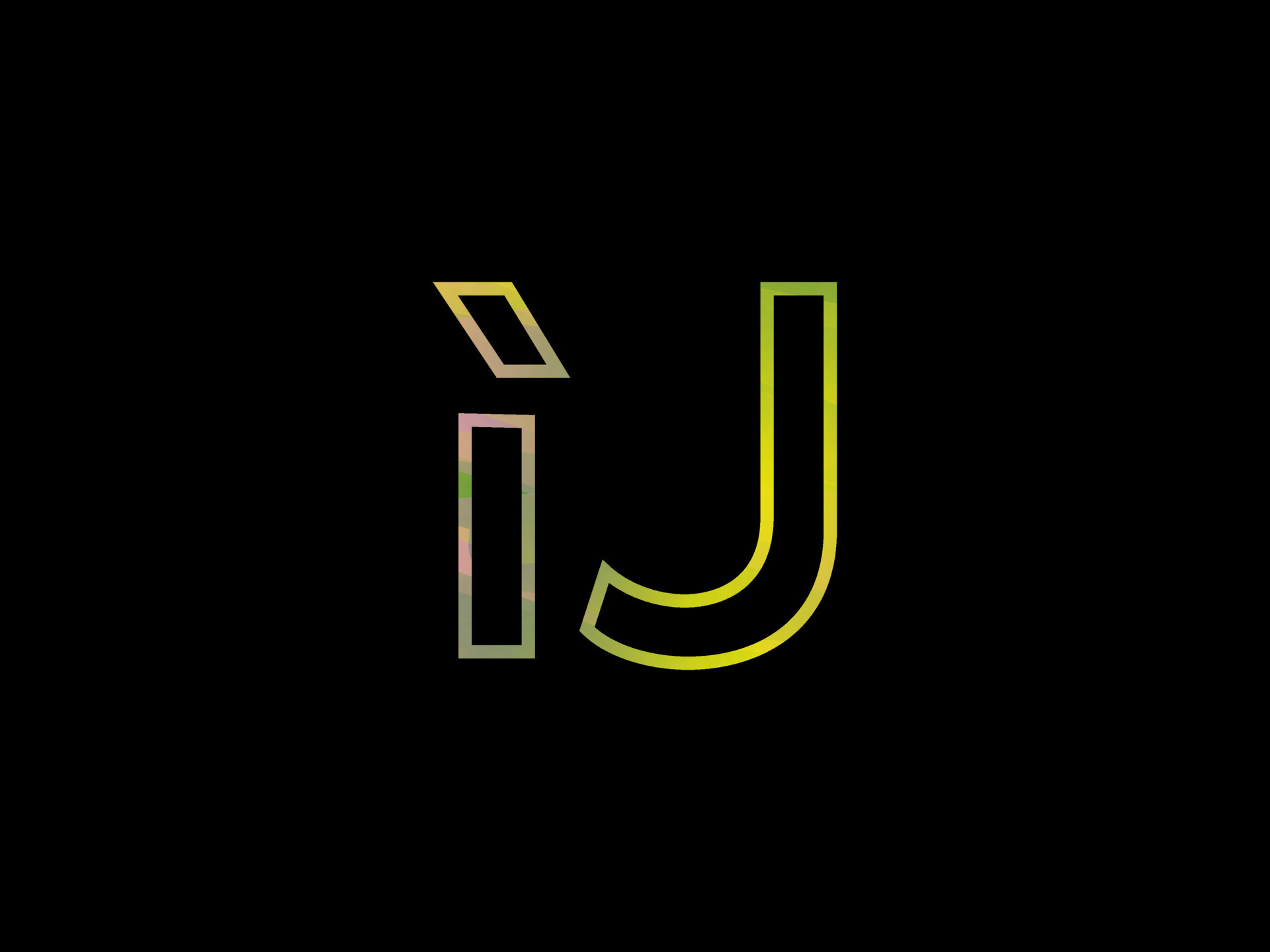 IJ Letter Logo With Colorful Rainbow Texture Vector. Pro vector ...