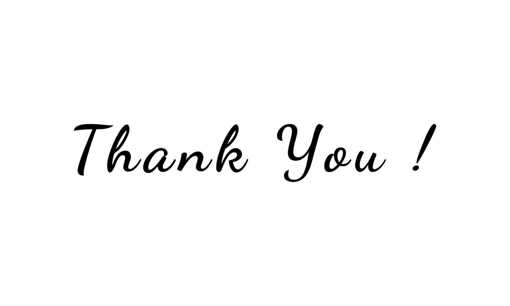 Thank You handwritten lettering post card design. pro vector. vector