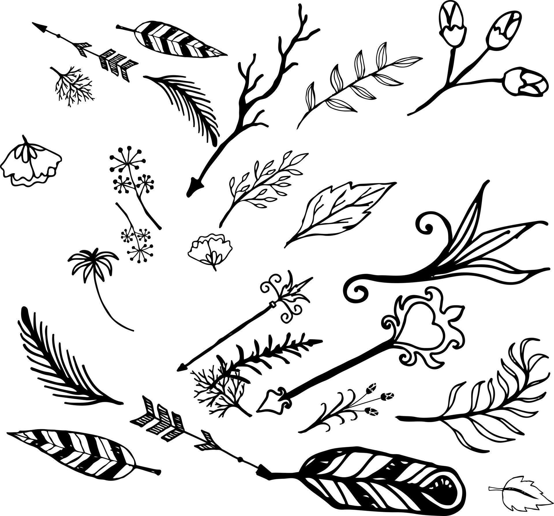 abstract ornament vector illustration in black and white colors