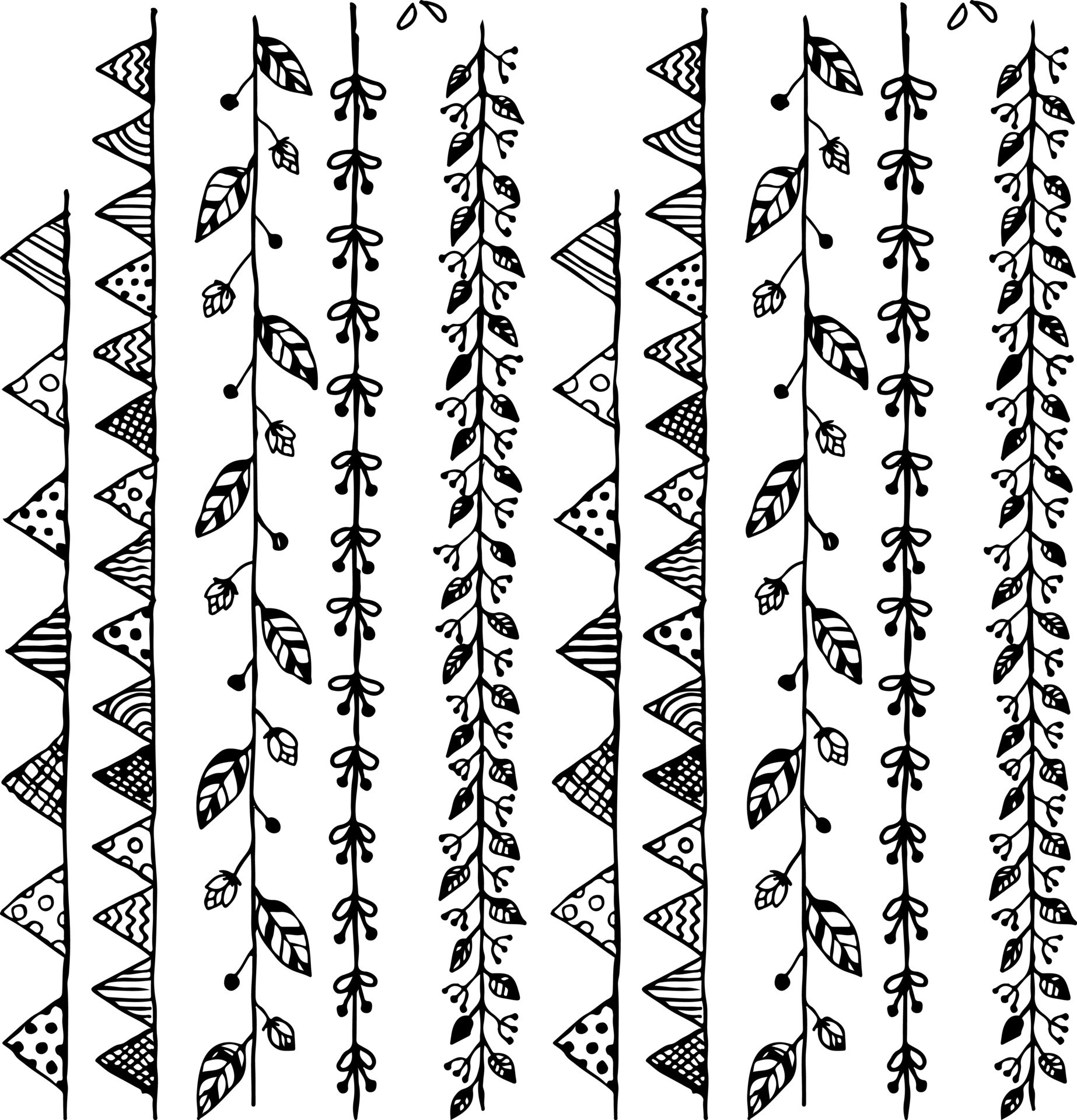 abstract ornament vector illustration in black and white colors