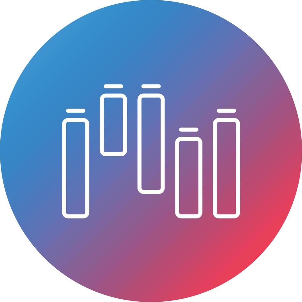 Waterfall Line Gradient Circle Background Icon vector