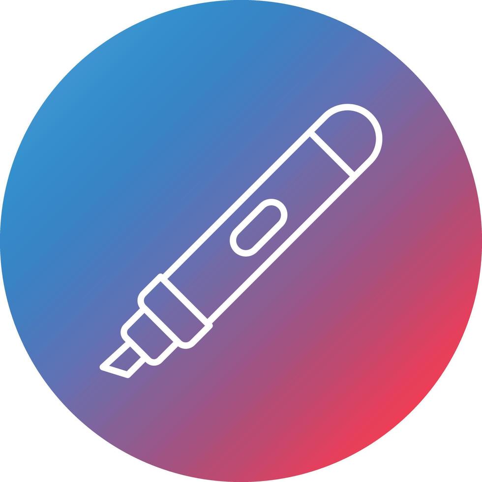 Marker Line Gradient Circle Background Icon vector