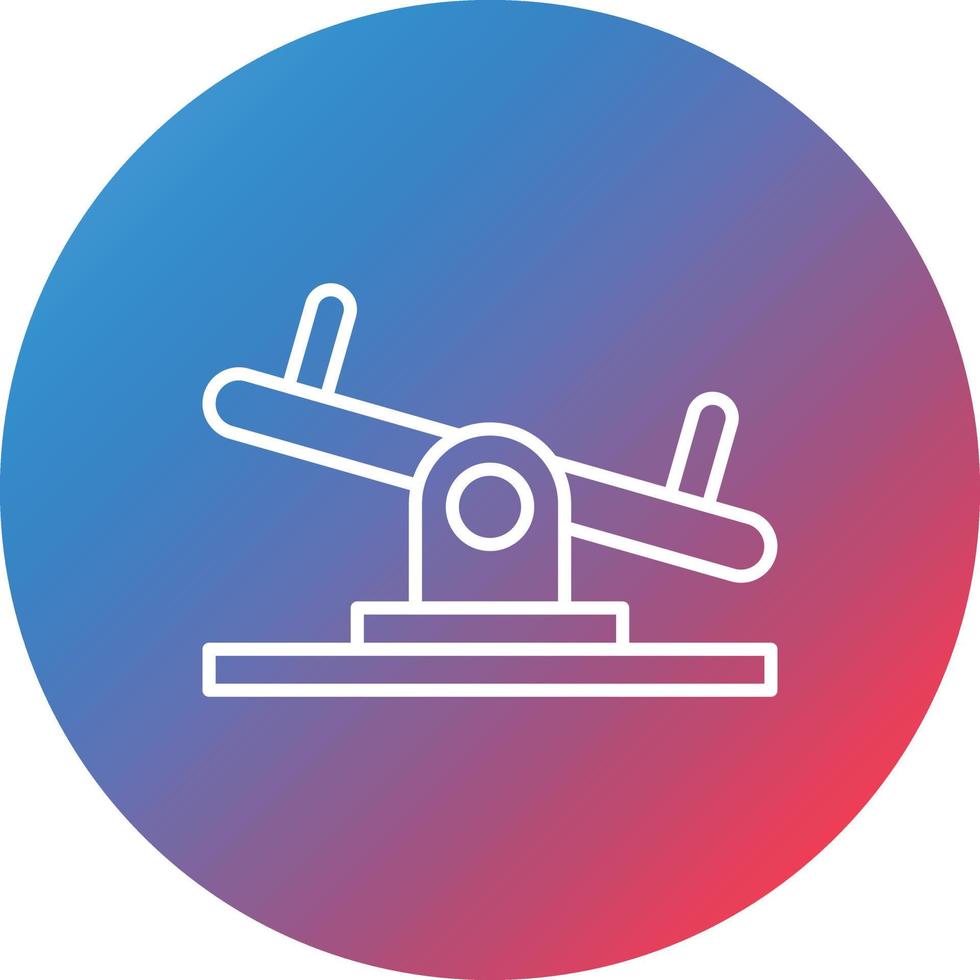 Seesaw Line Gradient Circle Background Icon vector