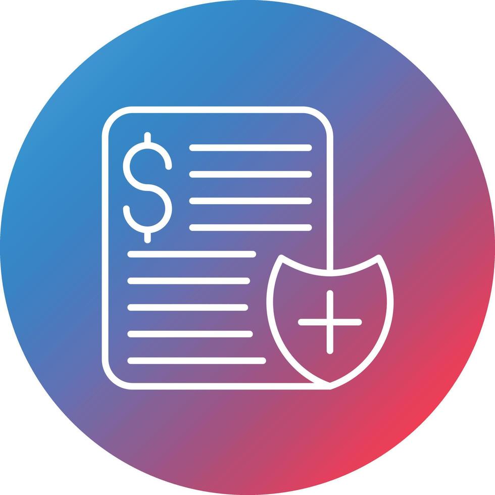Accident Compensation Line Gradient Circle Background Icon vector