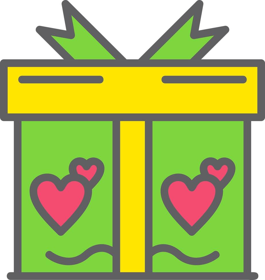 icono de vector de caja de regalo