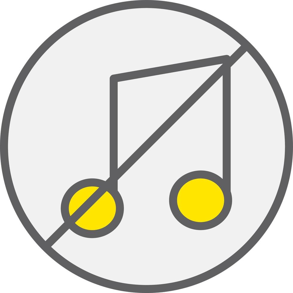 No Music Vector Icon