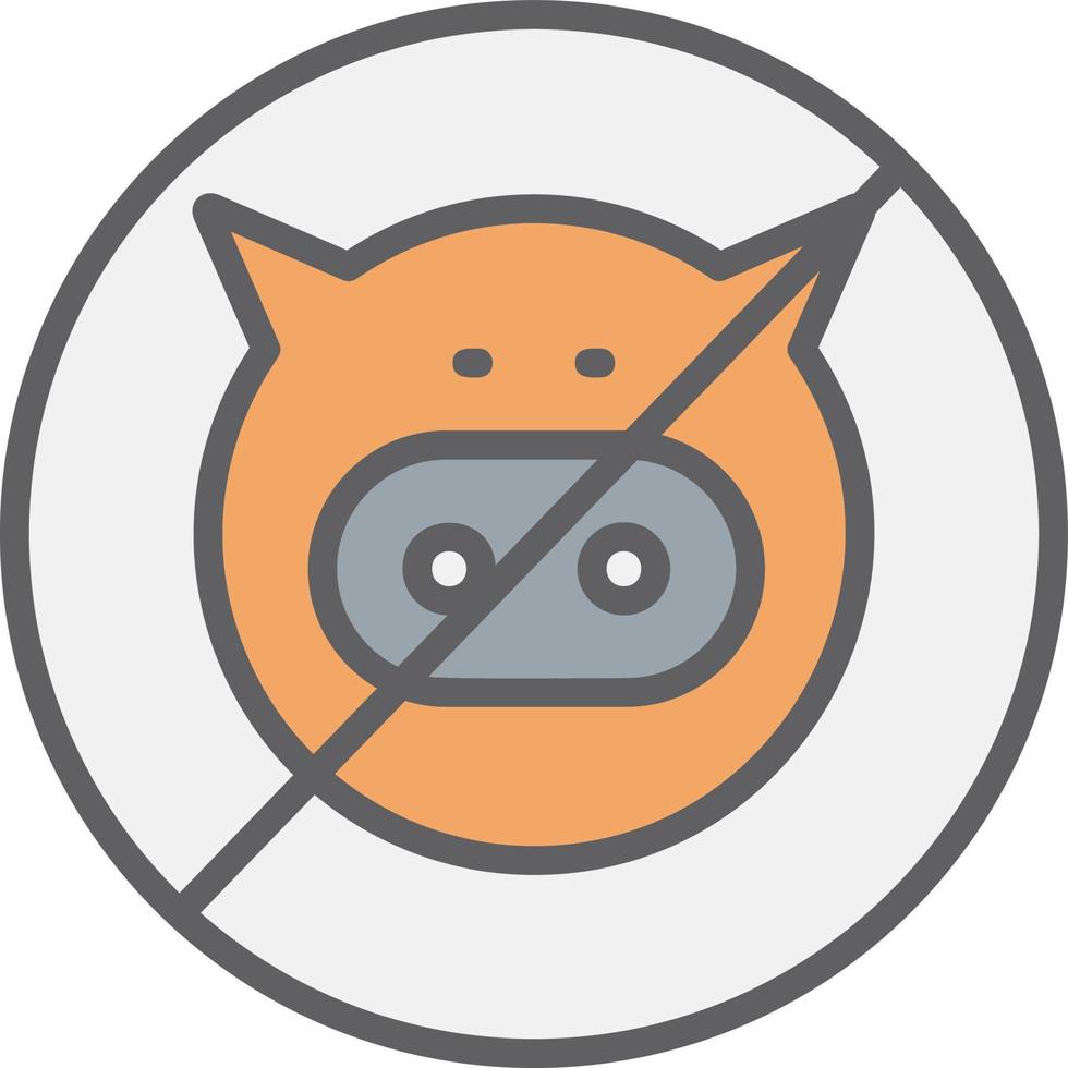 No Pork Vector Icon