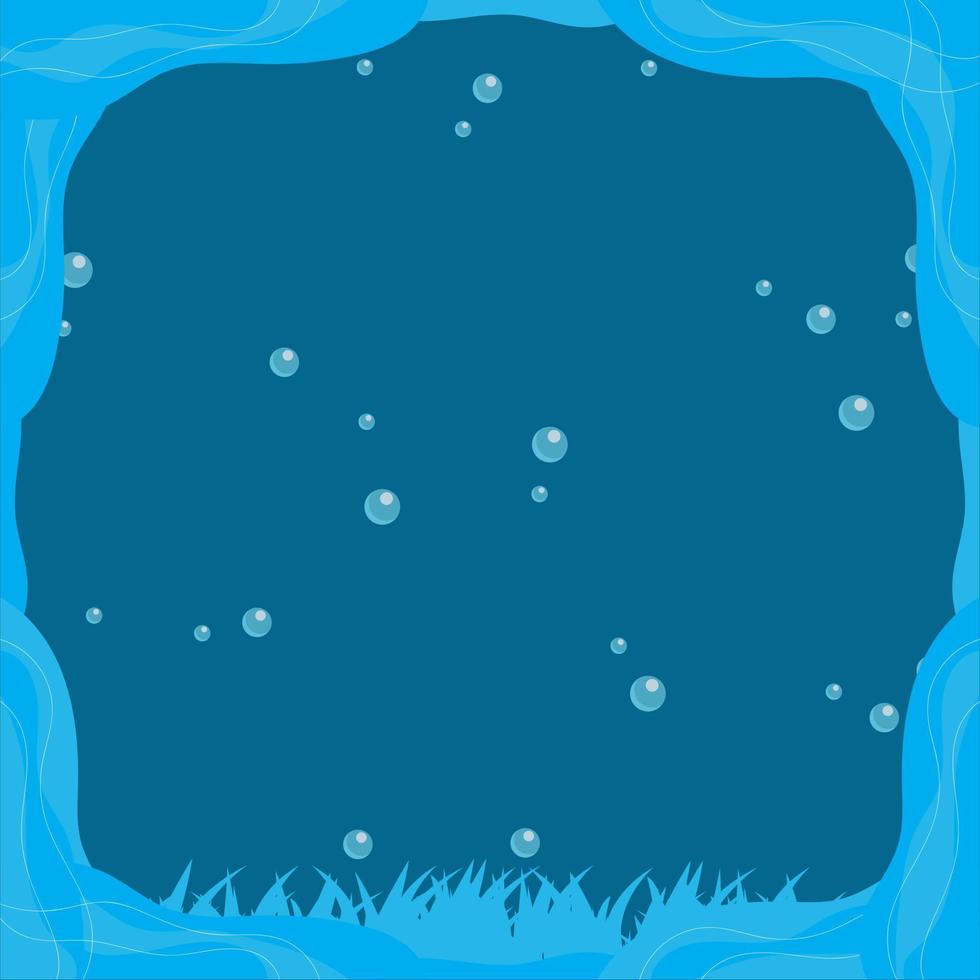 ilustración vectorial de un fondo azul con burbujas dentro vector