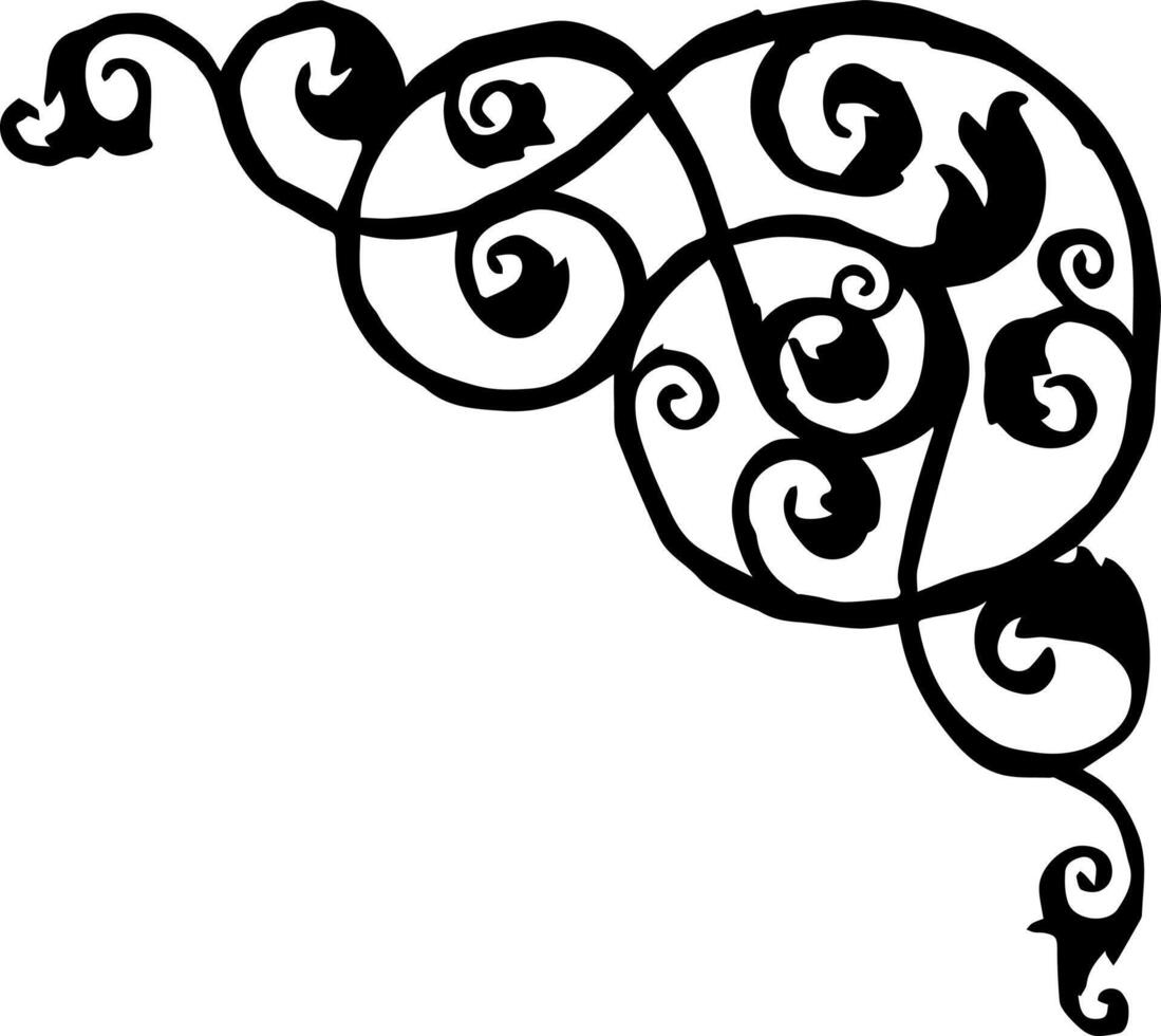 abstract ornament vector illustration in black and white colors