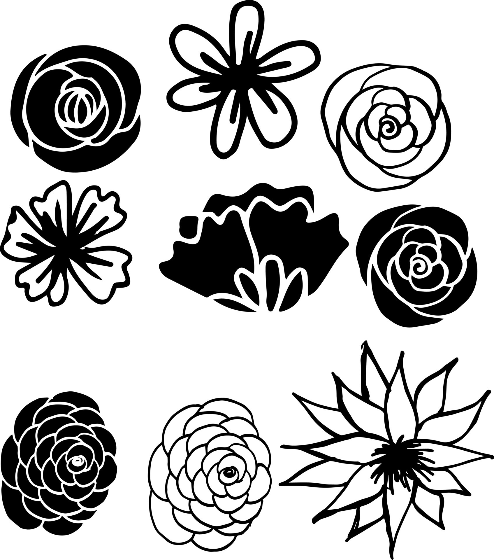 abstract ornament vector illustration in black and white colors ...