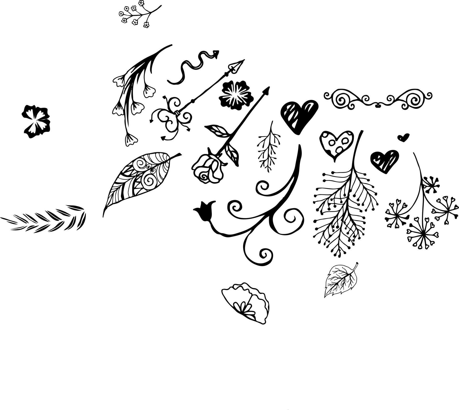 abstract ornament vector illustration in black and white colors