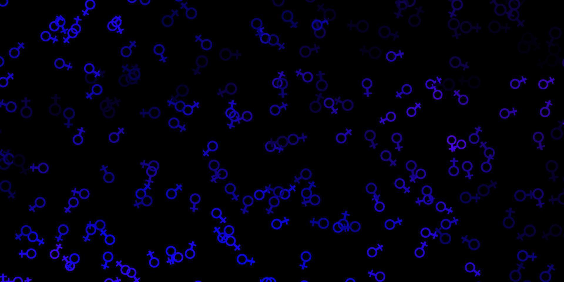 Dark Purple vector template with esoteric signs.