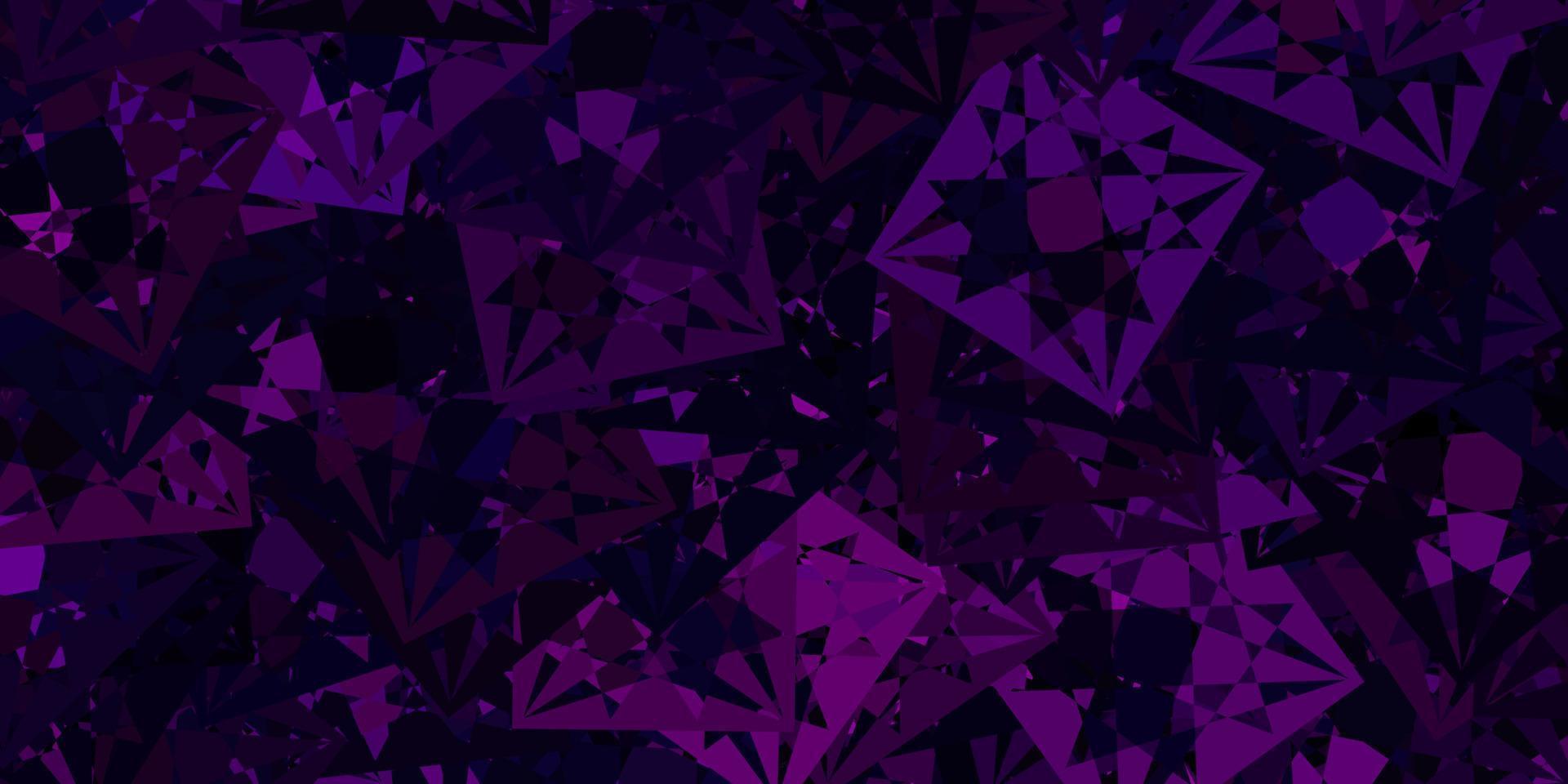 Light Purple vector template with triangle shapes.