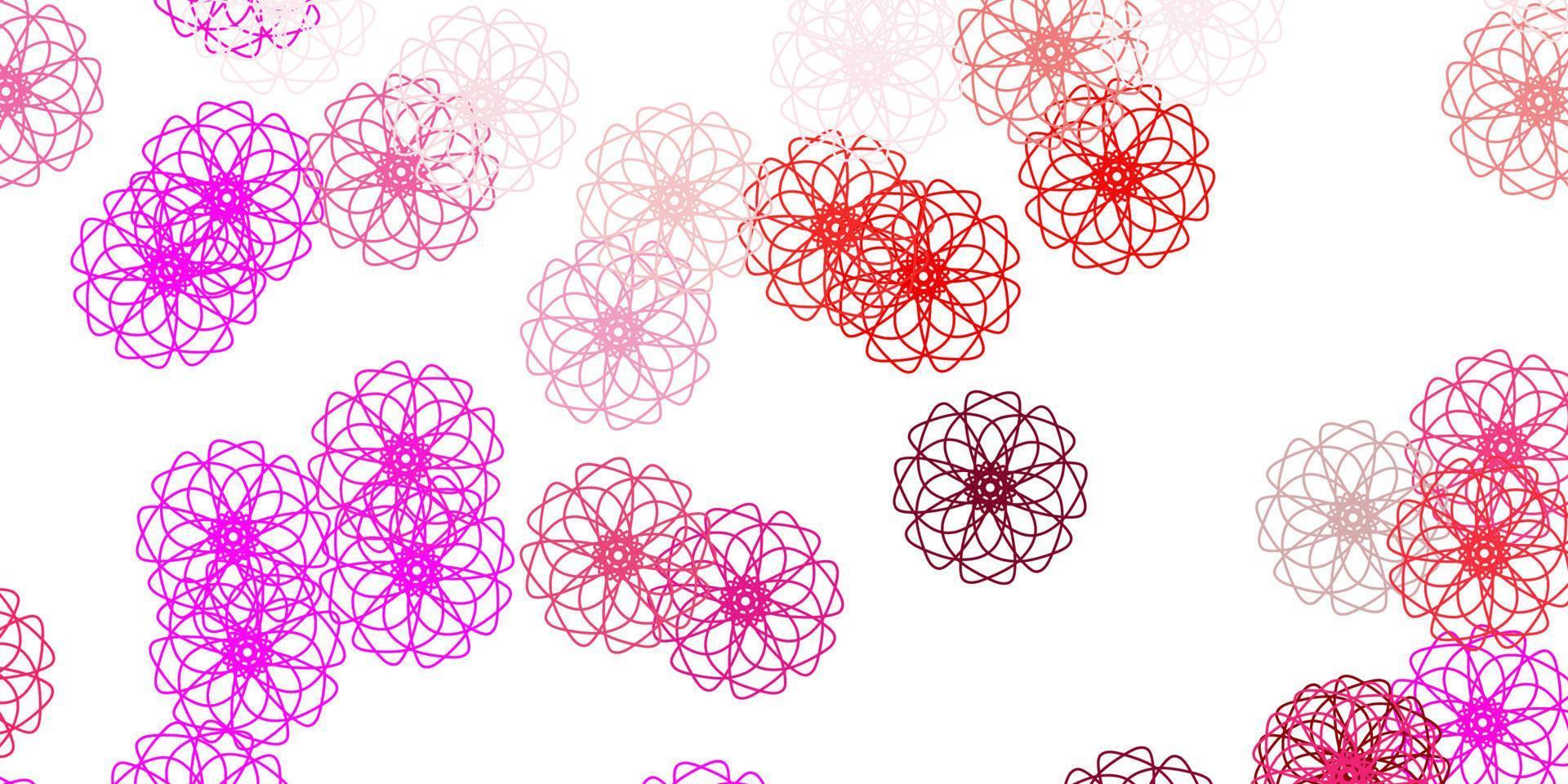 ilustraciones naturales de vector rosa claro, amarillo con flores.