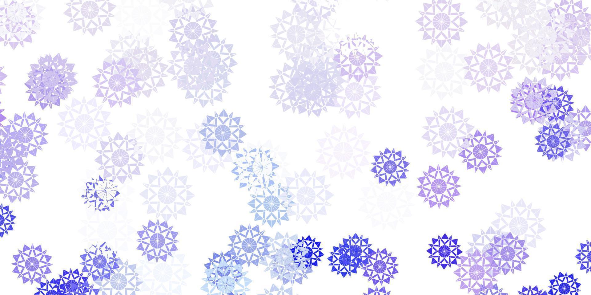 Light purple vector pattern with colored snowflakes.