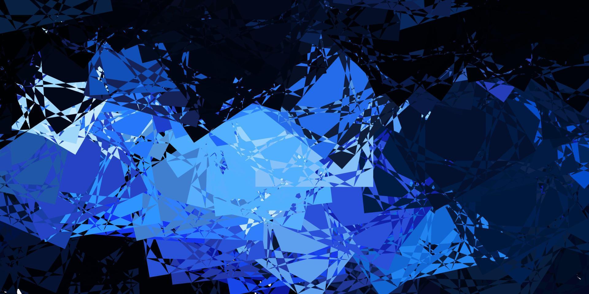 Dark Purple vector background with polygonal forms.