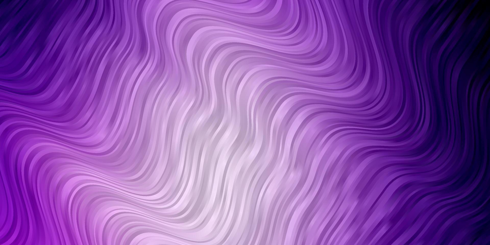 Fondo de vector violeta claro con líneas curvas.