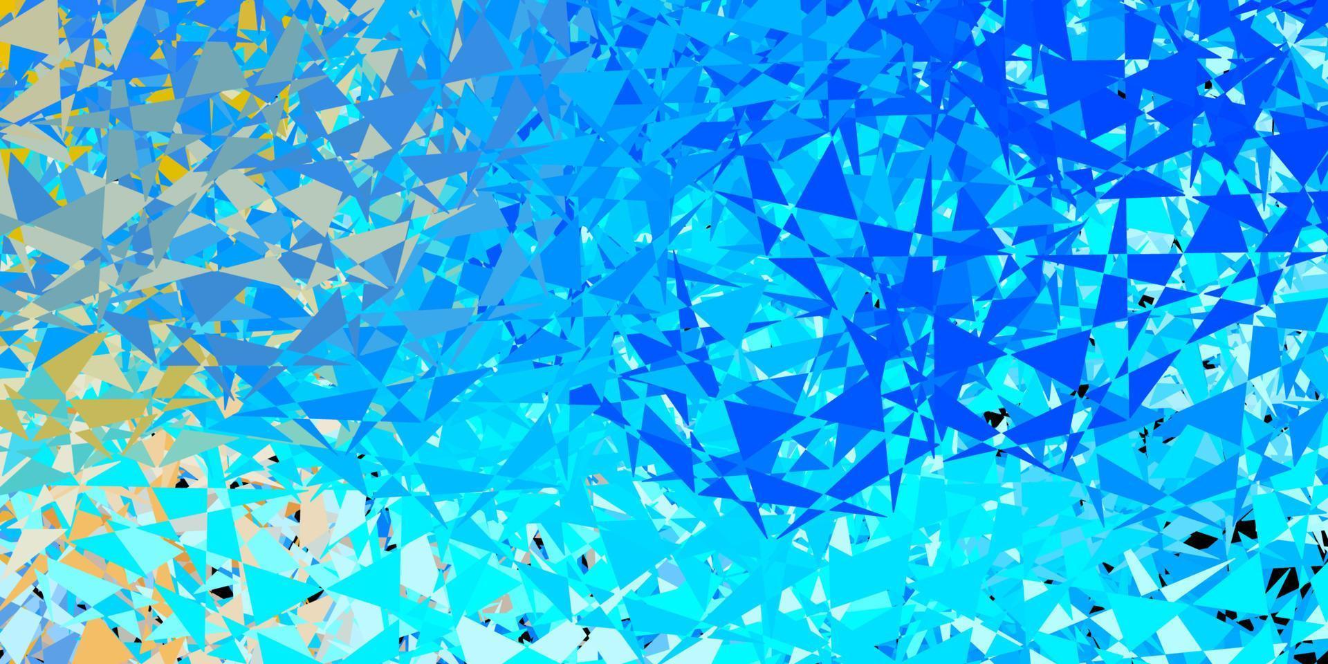 Light blue, yellow vector template with triangle shapes.