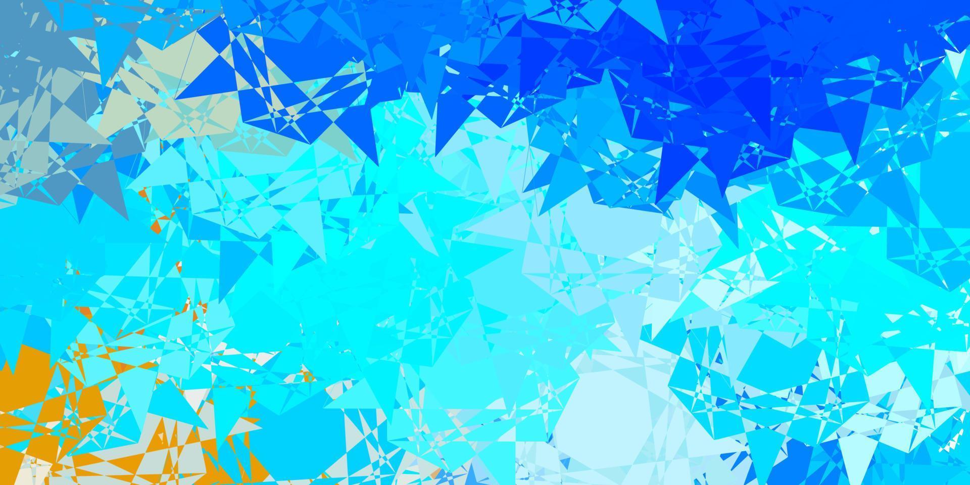 Light Blue, Yellow vector pattern with polygonal shapes.