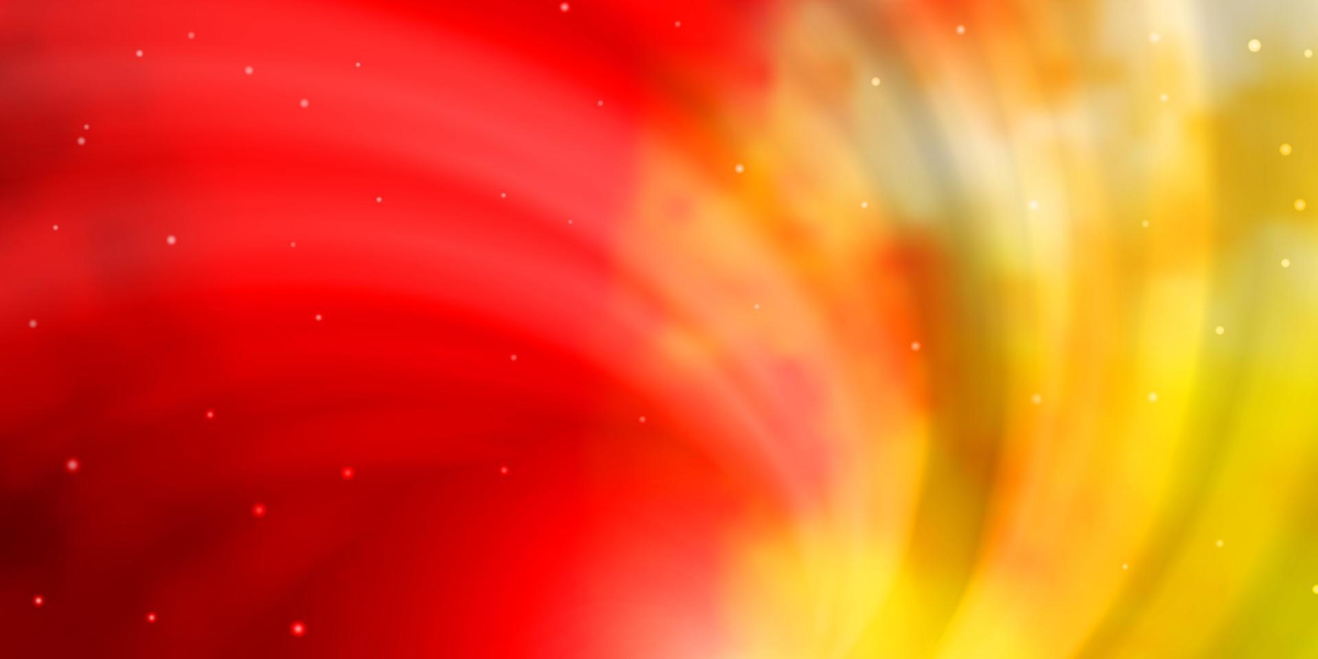 Light Red, Yellow vector layout with bright stars.