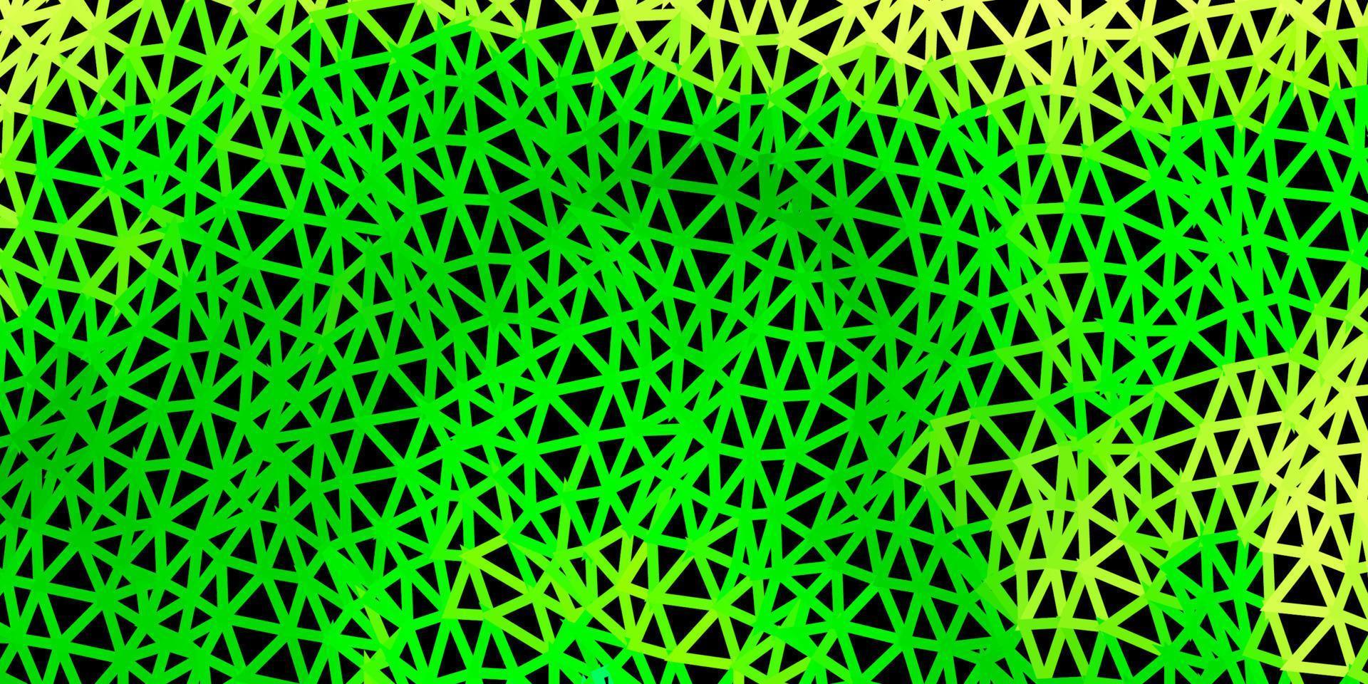 Telón de fondo de mosaico de triángulo vector verde oscuro.