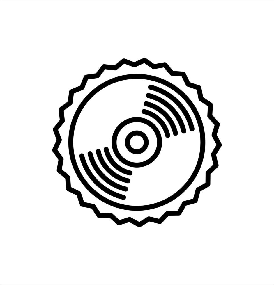 plantilla de logotipo de ilustración de vector de icono de sierra circular para muchos propósitos. aislado sobre fondo blanco.