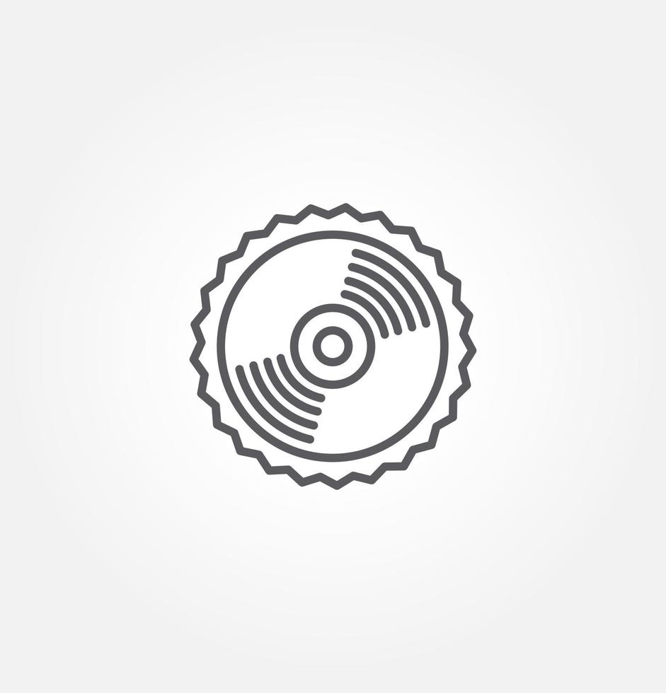 plantilla de logotipo de ilustración de vector de icono de sierra circular para muchos propósitos. aislado sobre fondo blanco.