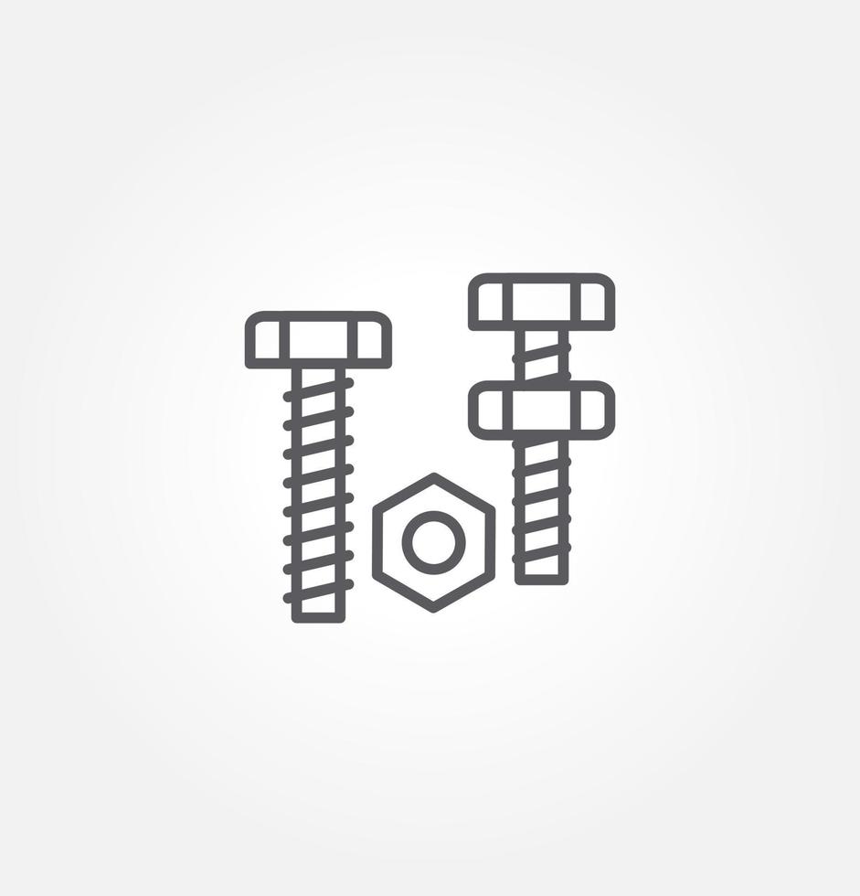 screw icon vector illustration logo template for many purpose. Isolated on white background.