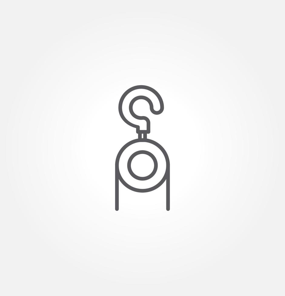 pulley icon vector illustration logo template for many purpose. Isolated on white background.