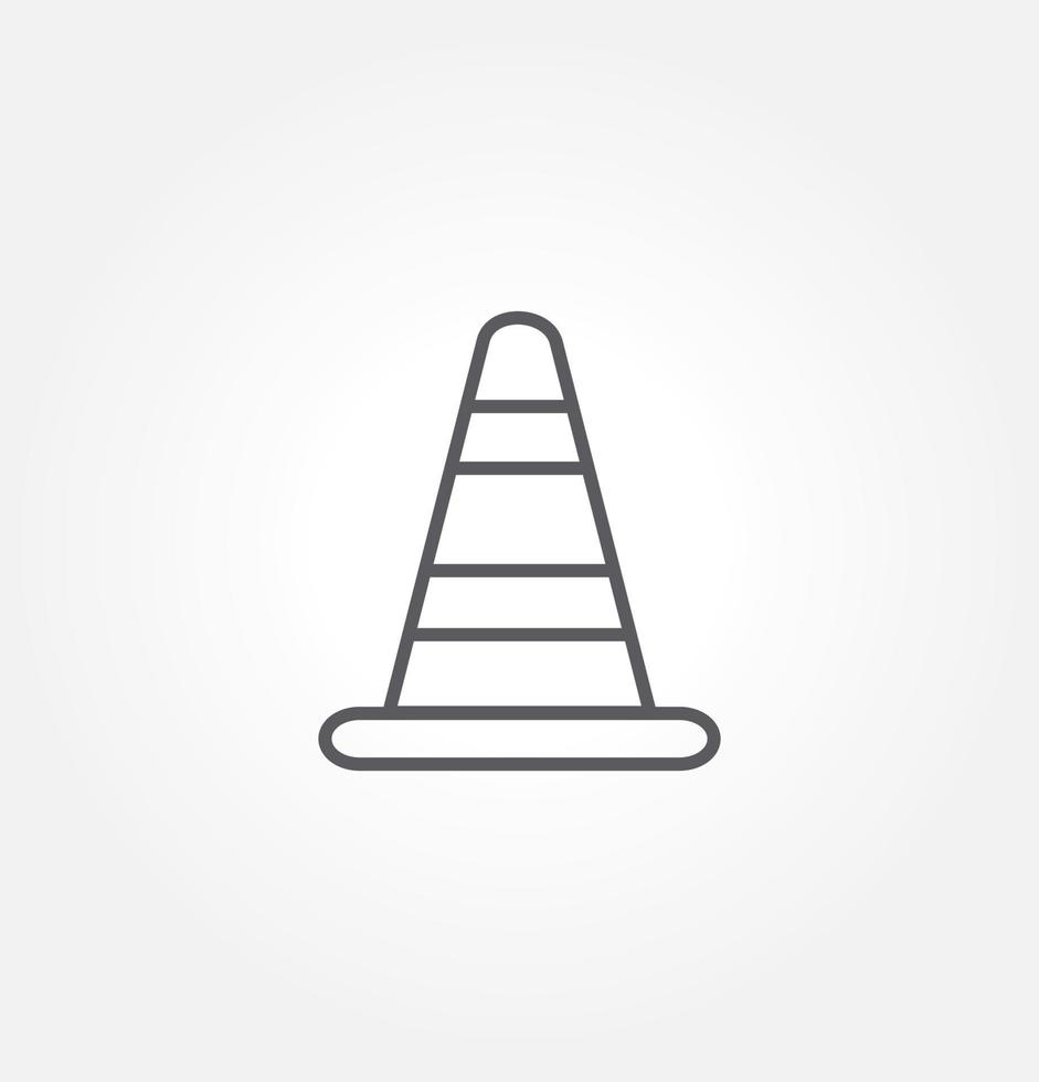 traffic cone icon vector illustration logo template for many purpose. Isolated on white background.
