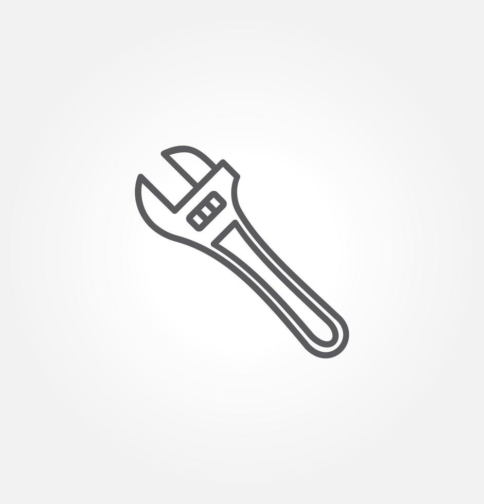 wrench icon vector illustration logo template for many purpose. Isolated on white background.