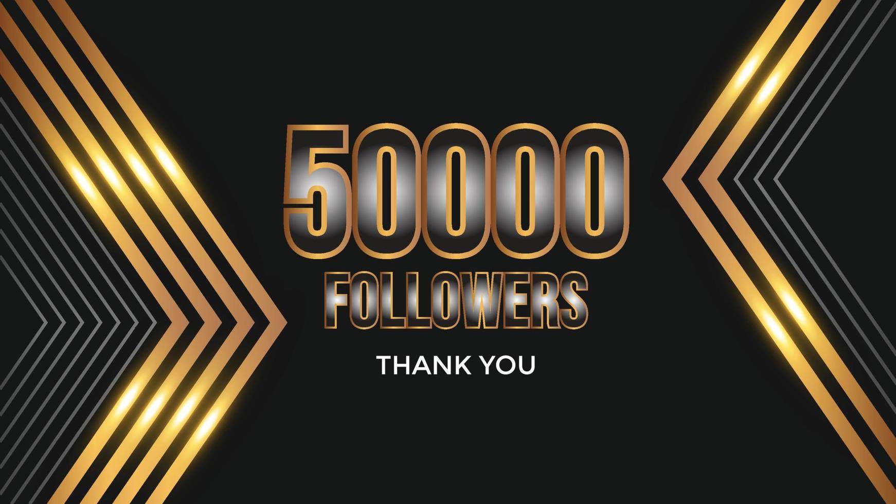usuario gracias celebrar de 50000 suscriptores y seguidores. 50k seguidores gracias vector