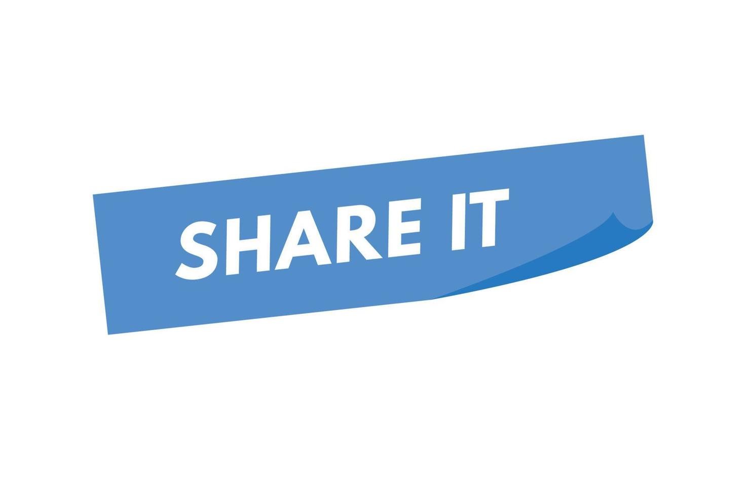 share it text Button. share it Sign Icon Label Sticker Web Buttons vector