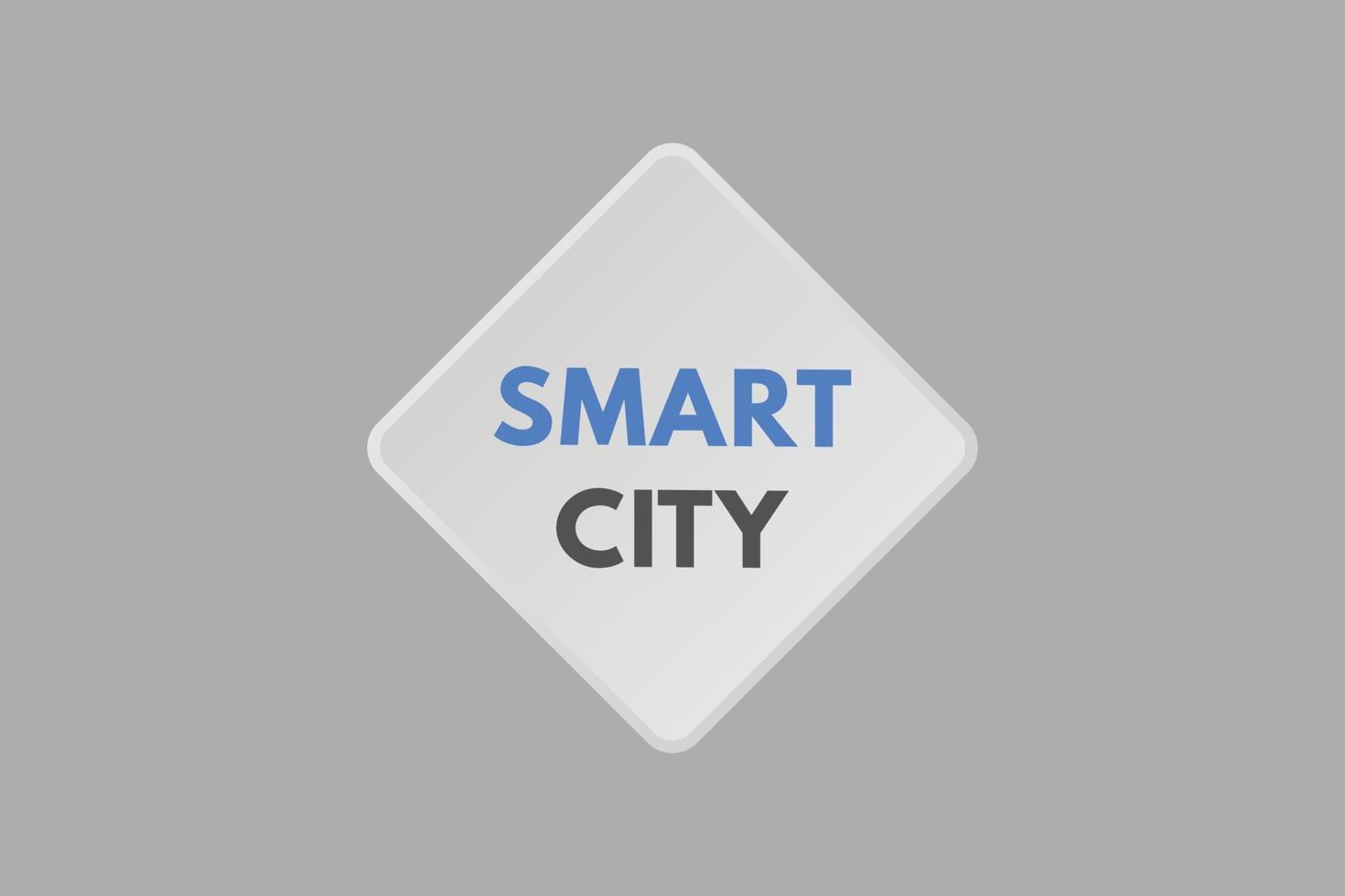 smart city text Button. smart city Sign Icon Label Sticker Web Buttons vector