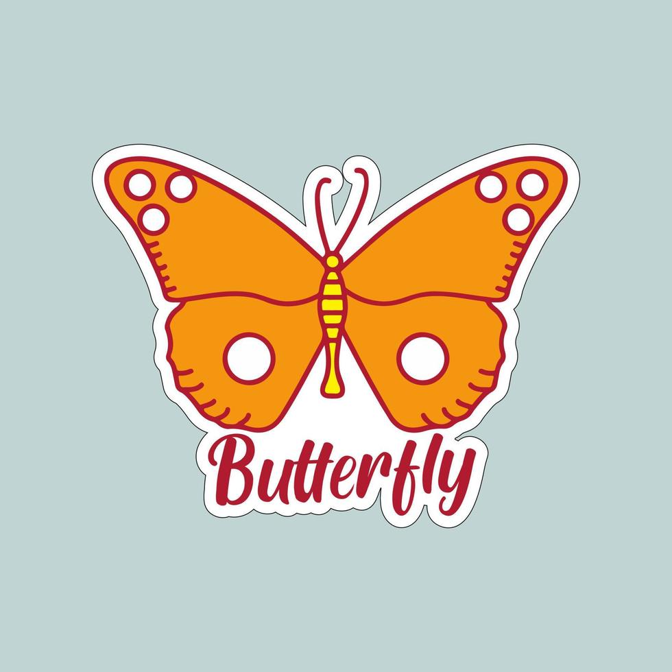 Beautiful colorful butterflies. Butterfly illustration for stickers or print. Butterfly vector design