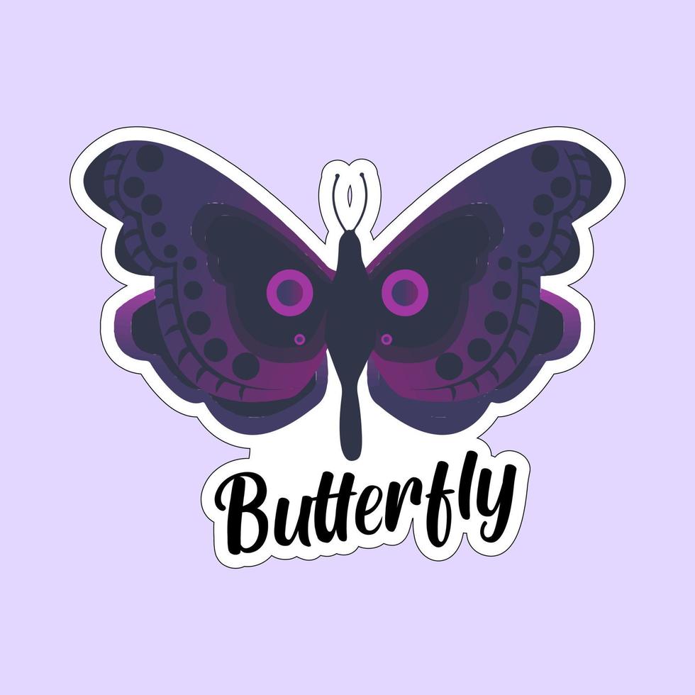 Beautiful colorful butterflies. Butterfly illustration for stickers or print. Butterfly vector design