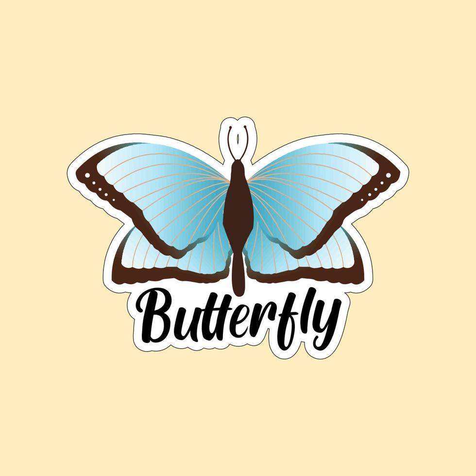 Beautiful colorful butterflies. Butterfly illustration for stickers or print. Butterfly vector design