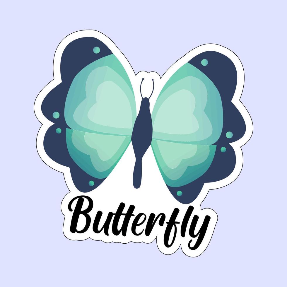 Beautiful colorful butterflies. Butterfly illustration for stickers or print. Butterfly vector design