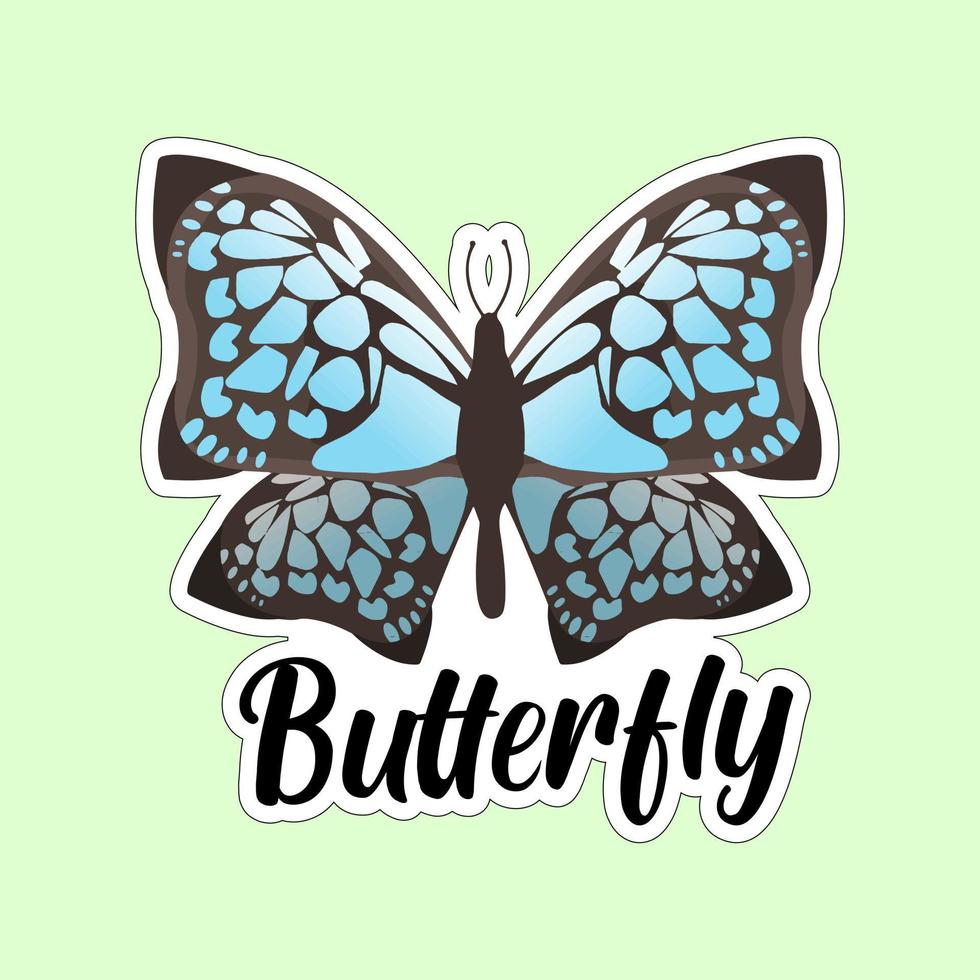 Beautiful colorful butterflies. Butterfly illustration for stickers or print. Butterfly vector design
