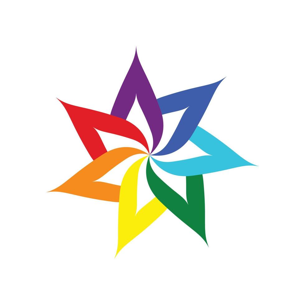 diseño del logotipo del vector de color del arco iris.