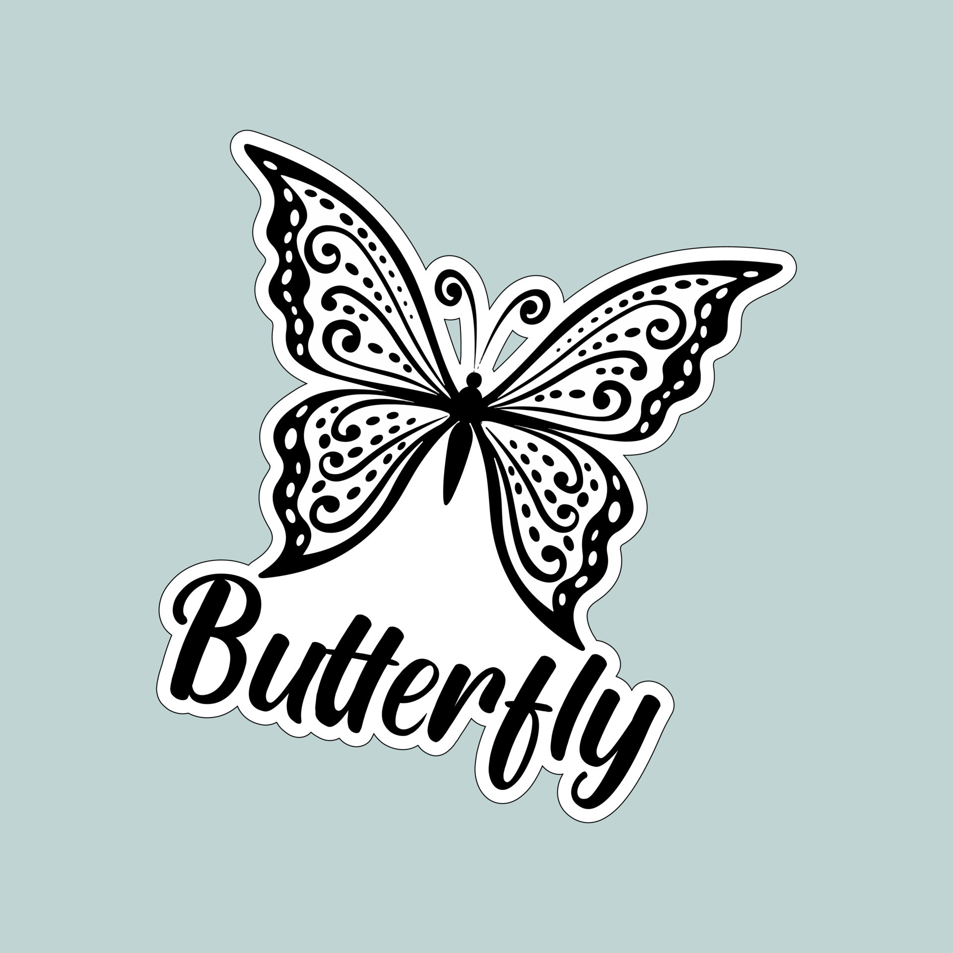Beautiful colorful butterflies. Butterfly illustration for stickers or