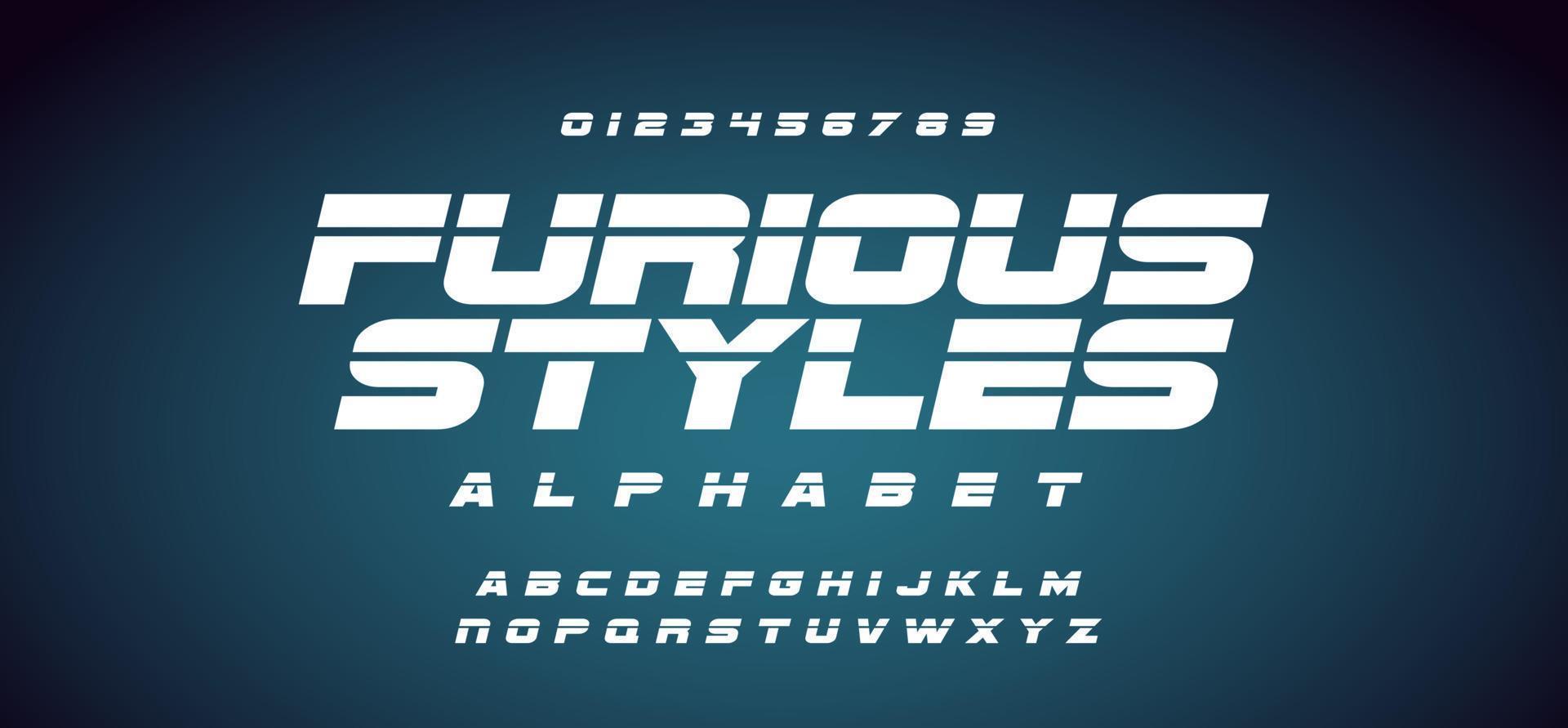 Fast and furious style fonts. Vector. vector