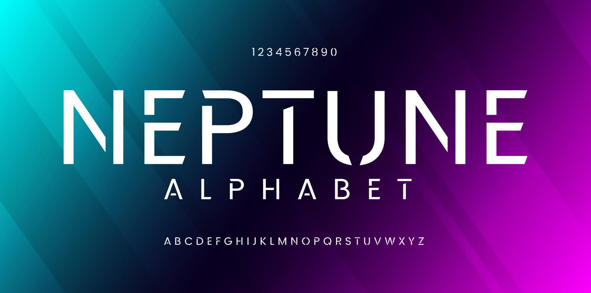 Modern alphabet font and number. Trendy alphabet letters. vector