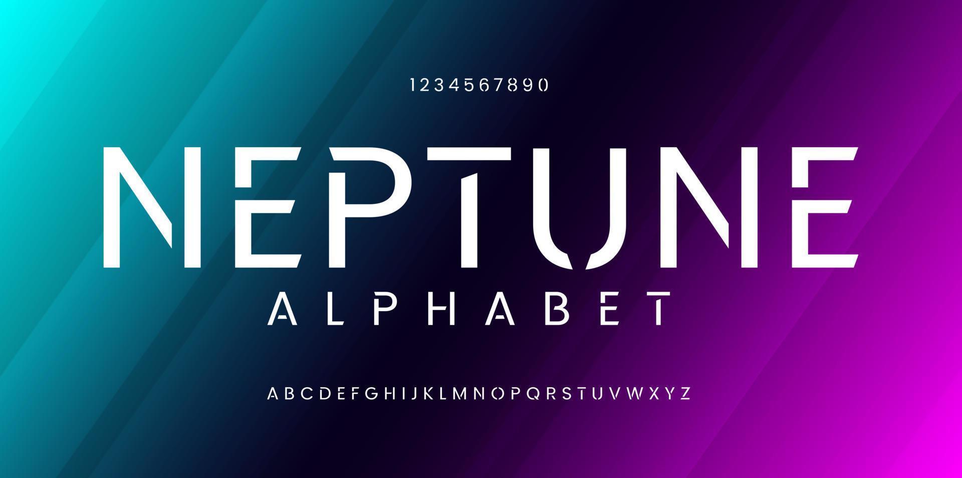 Modern alphabet font and number. Vector illustraion.