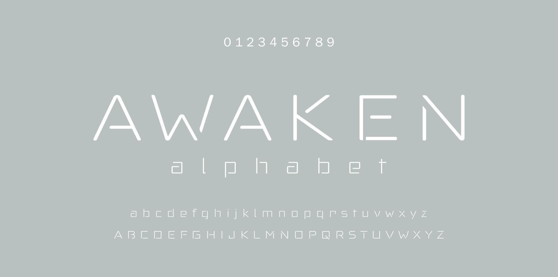 Elegant style alphabet - Decorative alphabet fonts and numbers. vector